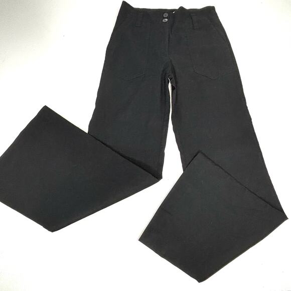 Anthro Maeve The Naomi Black High Waist Wide Leg Pants 4 - Picture 1 of 11